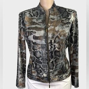 Vintage Frank Lyman size 8 animal print jacket